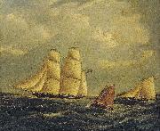 James Edward Buttersworth An armed brig and cutter in the Channel oil painting